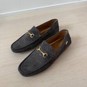 Oliver Cabell Dark Grey Suede Driver Loafers NEW Unworn Size 14